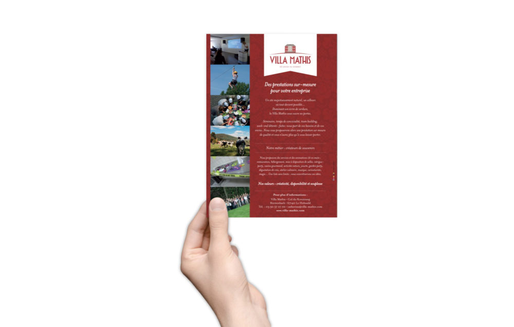 Villa Mathis – brochure plaquette flyer- Les Créatonautes